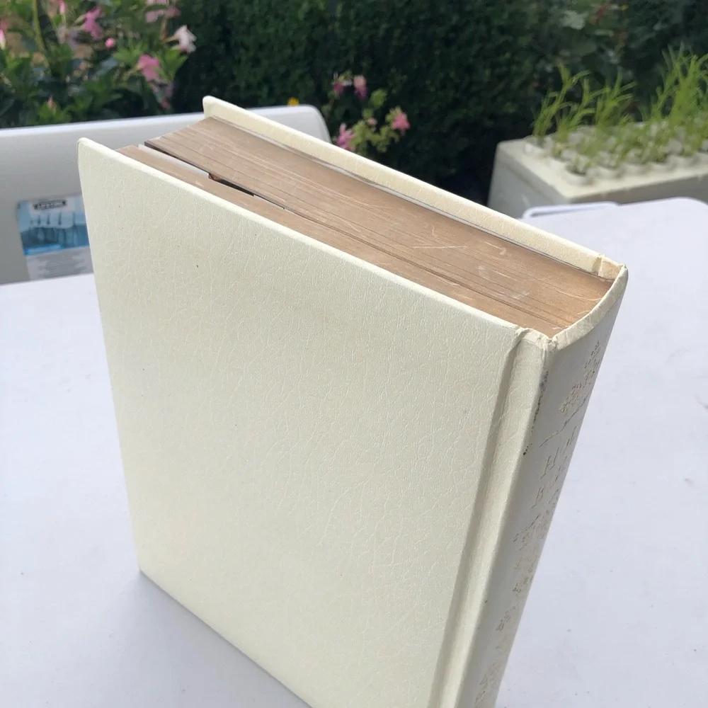 Holy Bible Cream with Gold Embossed Cover Home Health Education 1976